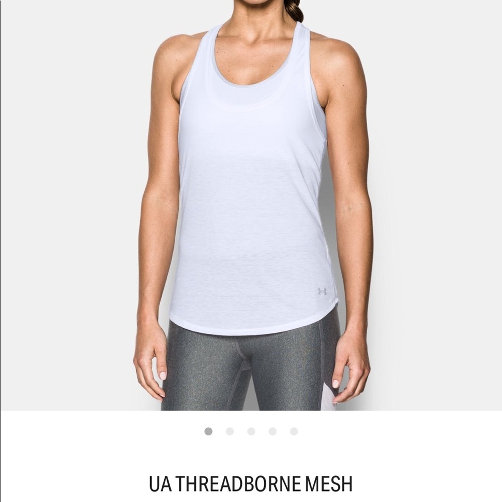 Under Armour Threadborne White Tank Top
